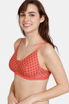 Zivame Zellij Dreams Padded Non Wired 3/4th Coverage T-Shirt Bra - Spiced Coral — thumbnail 3